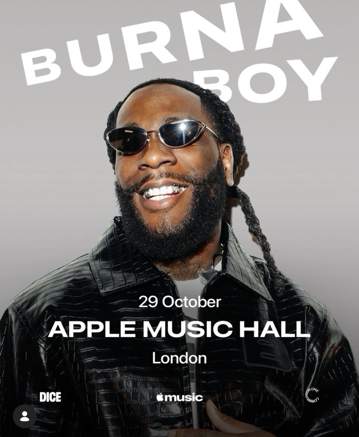 burna boy apple music hall london — photo 1